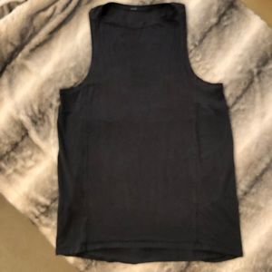 Black high neck lulu tank